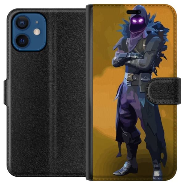 Kompatibel Tegnebogsetui til Apple iPhone 12 mini Fortnite - Raven