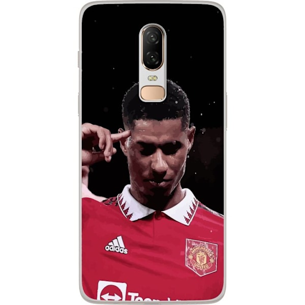 OnePlus 6 Gjennomsiktig deksel Marcus Rashford Manchester