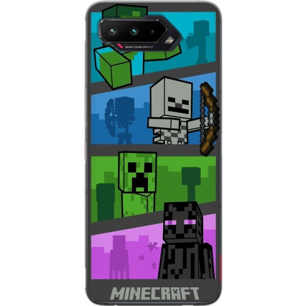 Asus ROG Phone 5 Gjennomsiktig deksel Minecraft