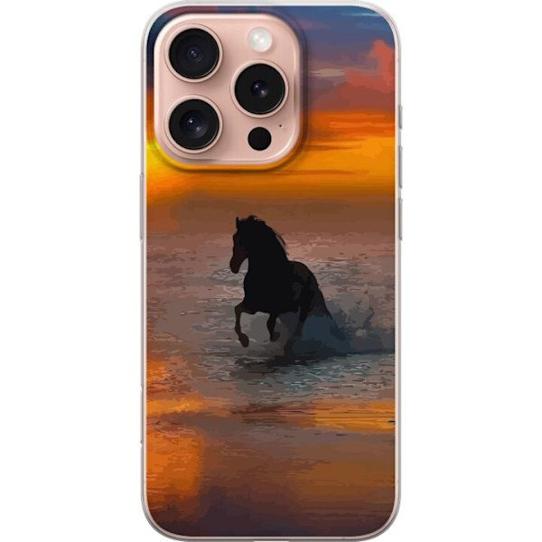 Apple iPhone 16 Pro Gennemsigtig cover Hest Solnedgang