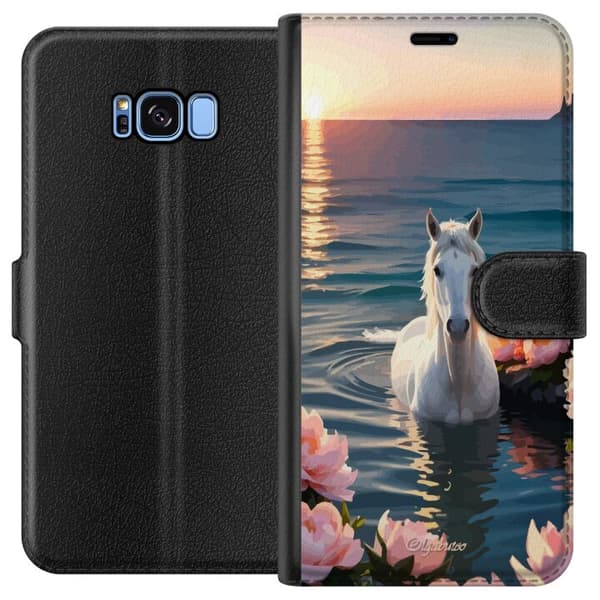 Kompatibelt Plånboksfodral till Samsung Galaxy S8 Badande häst