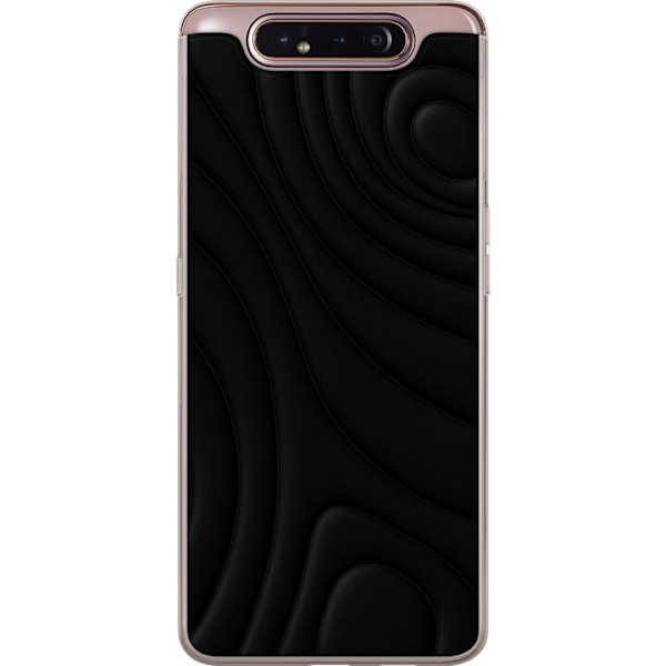Samsung Galaxy A80 Läpinäkyvä kuori Tummat Aallot