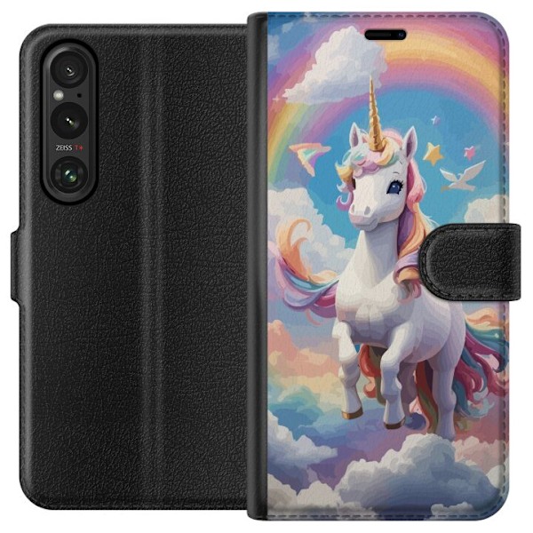 Sony Xperia 1 V Lompakkokotelo Yksisarvinen