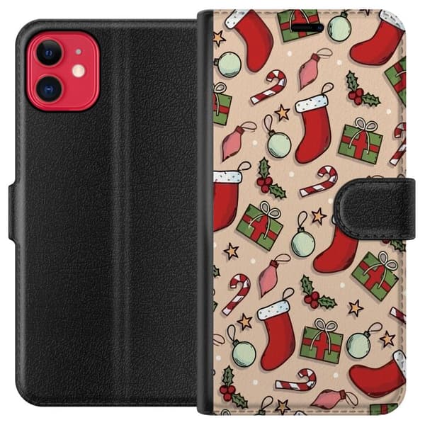 Kompatibel Tegnebogsetui til Apple iPhone 11 Julmønster