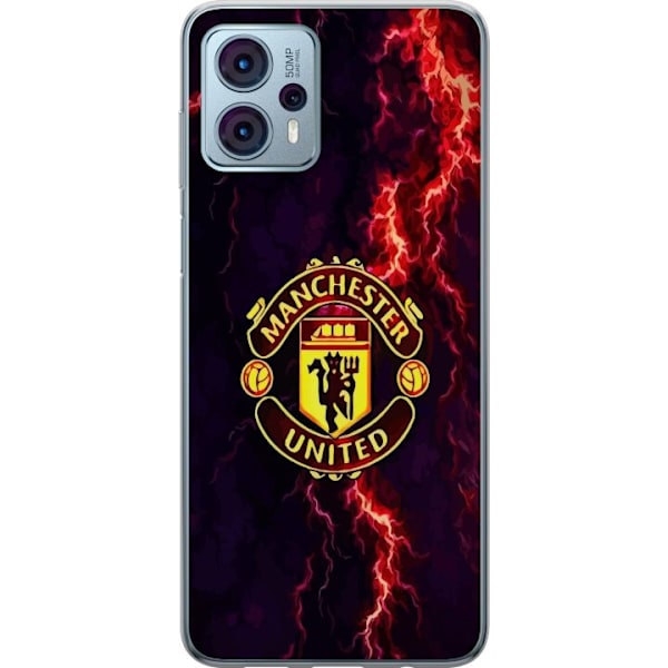 Motorola Moto G23 Gennemsigtig cover Manchester United