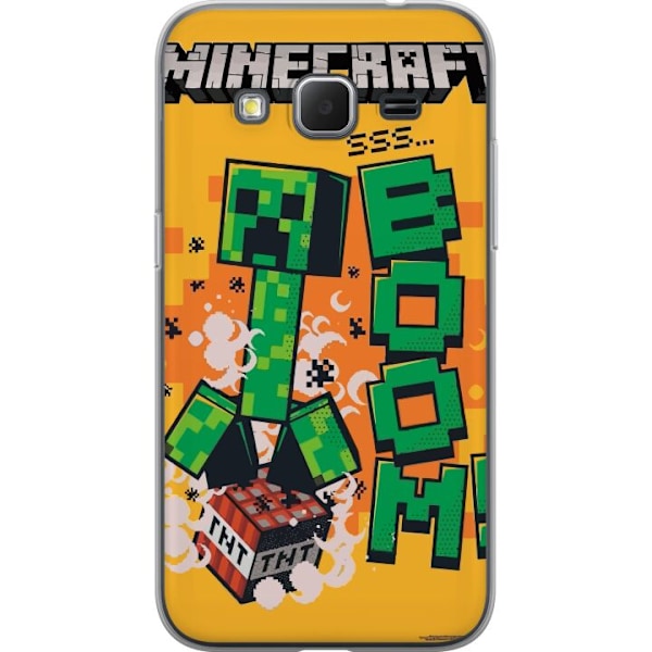 Samsung Galaxy Core Prime Läpinäkyvä kuori Minecraft Boom