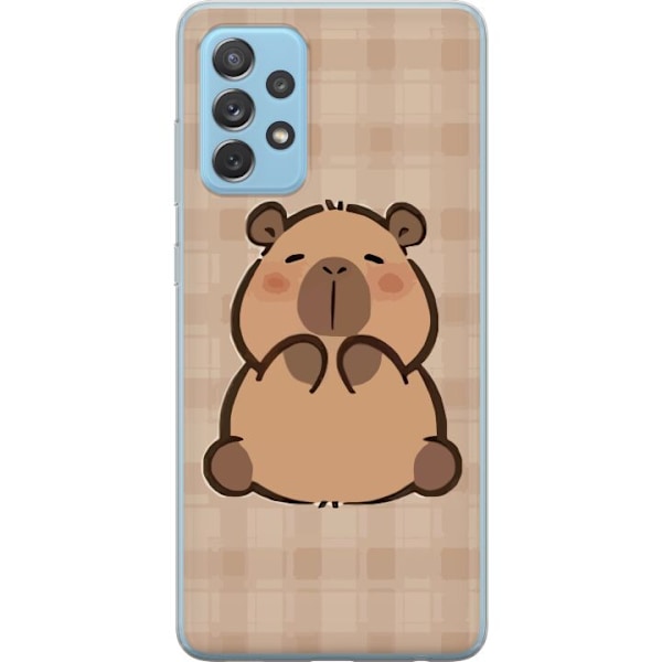 Samsung Galaxy A52 5G Läpinäkyvä kuori Mobilskal kawaii capybara flera figurer japansk stil