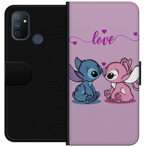 OnePlus Nord N100 Tegnebogsetui Lilo & Stitch – Angel Edition