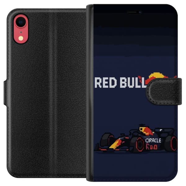 Kompatibel Tegnebogsetui til Apple iPhone XR Pixelracer i retrostil sort