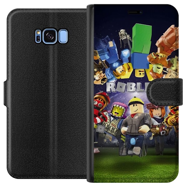 Samsung Galaxy S8 Tegnebogsetui Roblox Verden - Gaming Eventyr for Børn og Unge