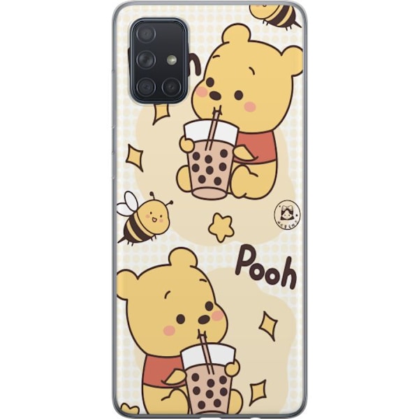 Samsung Galaxy A71 Läpinäkyvä kuori Nalle Pooh - klassinen karhumotiivi uudessa tulkinnassa