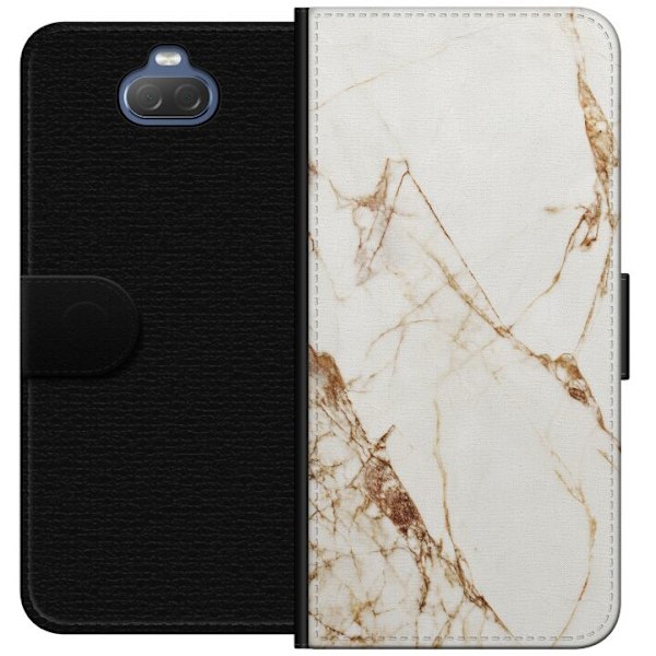 Sony Xperia 10 Plus Tegnebogsetui Hvid marmor
