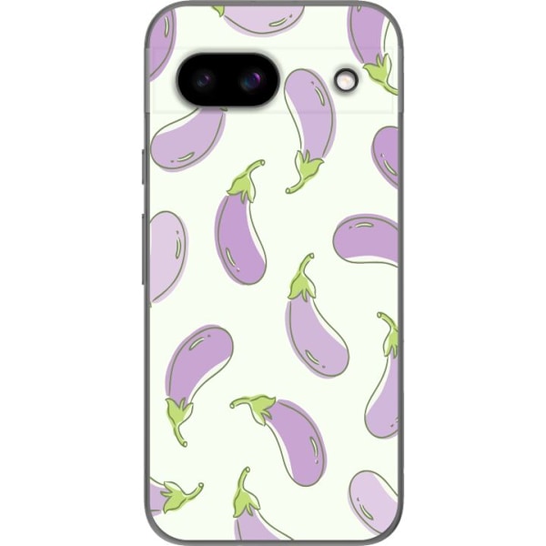 Google Pixel 8a Gennemsigtig cover Auberginemønster