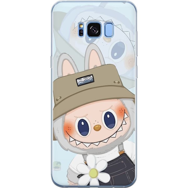 Samsung Galaxy S8 Genomskinligt Skal Labubu med hatt – Pop Mart-figur Mr. Butcher i retro stil med karaktär