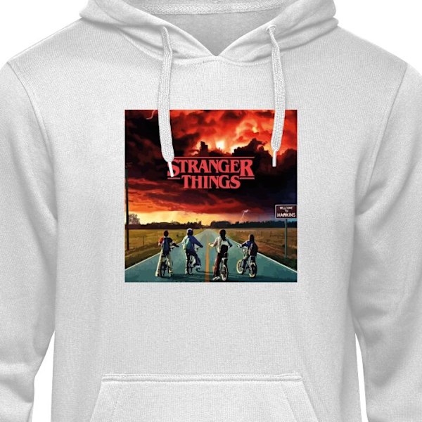 Barn-Hoodie | Mjuk Huvtröja för Barn Stranger Things grå 5-6 År