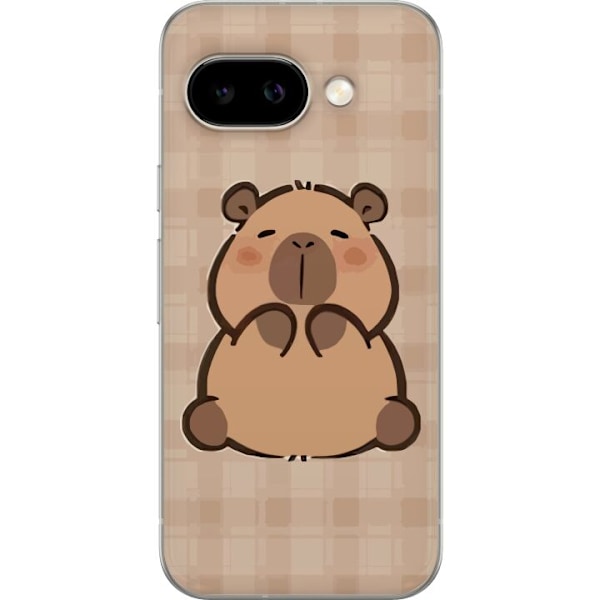 Google Pixel 9a Läpinäkyvä kuori Mobilskal kawaii capybara flera figurer japansk stil