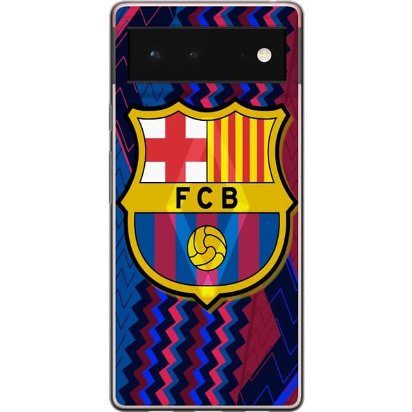 Kompatibelt Mobildeksel til Google Pixel 6 FC Barcelona emblemgrafik blå