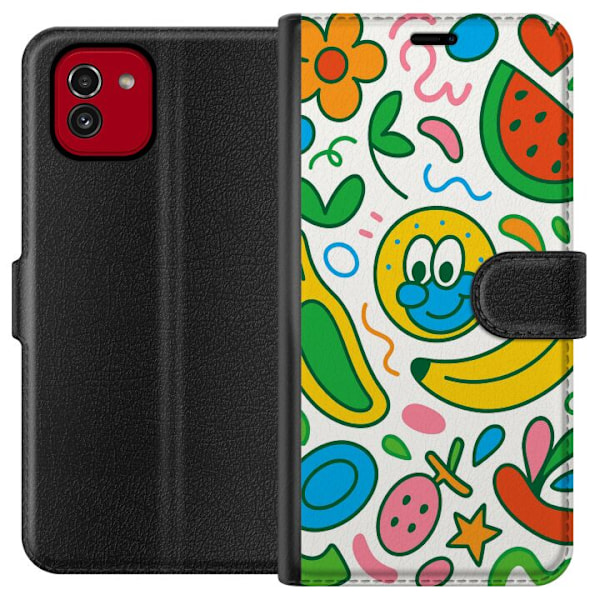 Samsung Galaxy A03 Tegnebogsetui Sommerfugle Slør