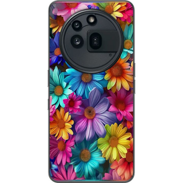 Nothing Phone (3a) Pro Genomskinligt Skal Gerbera Blommor Färgglad Dekor Blommotiv Populärt Heminredning Färg Rik Väggkonst Design