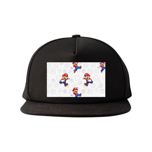 Snapback-lue svart one size