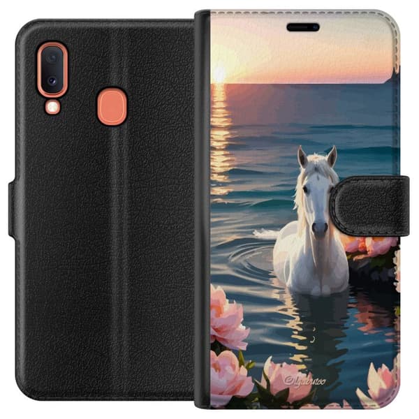 Kompatibelt Lommeboketui til Samsung Galaxy A20e Badede hest