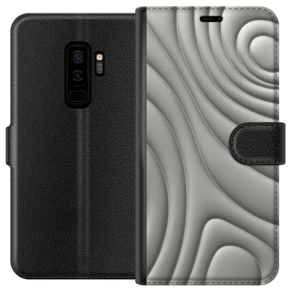 Kompatibel Tegnebogsetui til Samsung Galaxy S9+ Sølvbølger