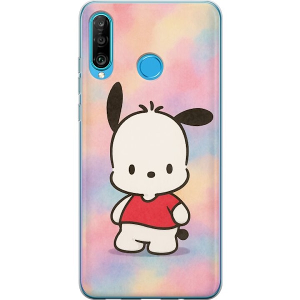 Huawei P30 lite Genomskinligt Skal Kawaii Sanrio Pochacco