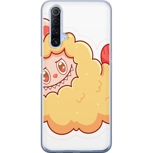 Realme X50 5G Läpinäkyvä kuori Labubu Pesukarhu Pop Mart Hahmo Keräilyesine Söpö Suunnittelu Suosittu Teema Taideteos Leikkisarja
