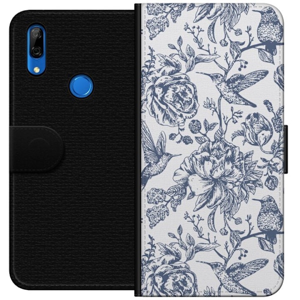 Huawei P Smart Z Lompakkokotelo Kukat & Linnut - Romanttinen V
