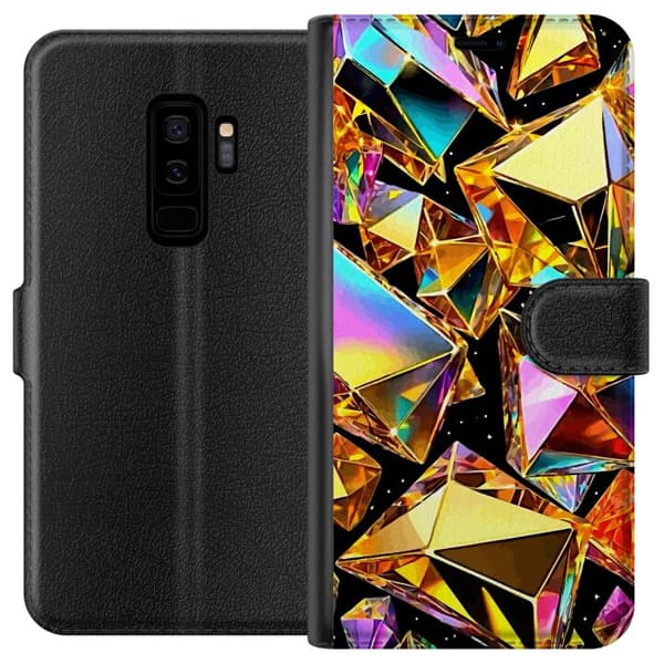 Kompatibel Tegnebogsetui til Samsung Galaxy S9+ 3D Guld