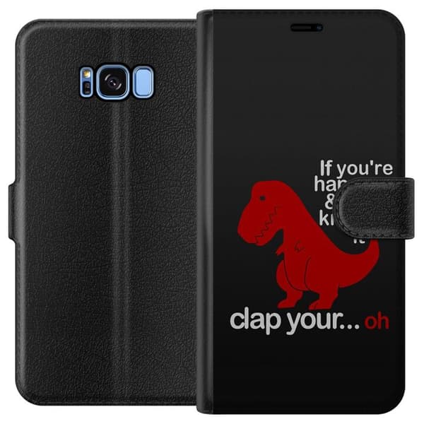 Kompatibelt Plånboksfodral till Samsung Galaxy S8 Dinosaurie