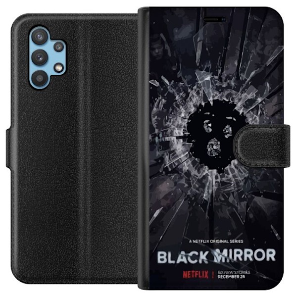 Samsung Galaxy A32 5G Lompakkokotelo Black Mirror Sci-Fi Netfl