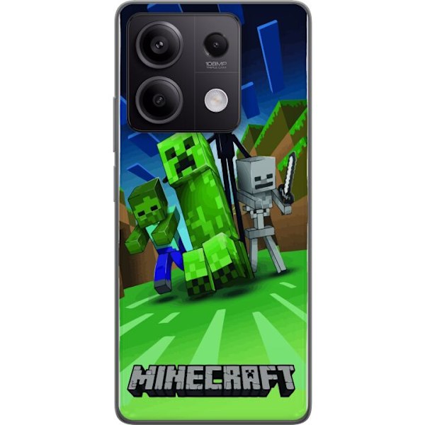 Xiaomi Redmi Note 13 Pro Genomskinligt Skal Minecraft Creeper mobilskal i klassisk grön pixelstil
