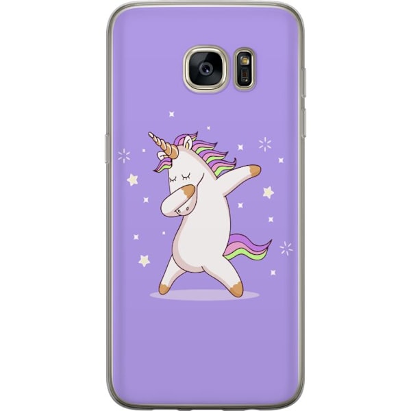 Samsung Galaxy S7 edge Genomskinligt Skal Unicorn Dab