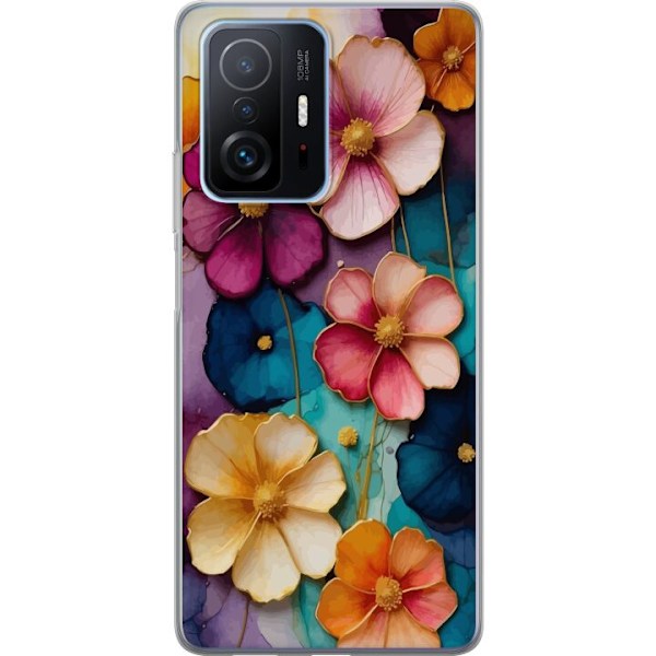 Xiaomi 11T Gjennomsiktig deksel Blomster Farger