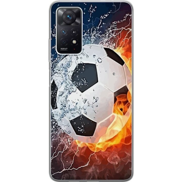 Xiaomi Redmi Note 11 Pro 5G Gennemsigtig cover Fodbold Ild