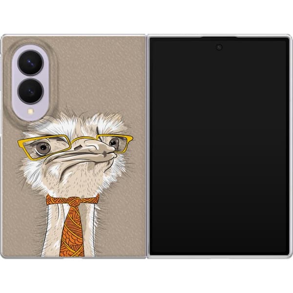 Kompatibelt Mobildeksel til Samsung Galaxy Z Fold8 Beige strutseprofessor beige