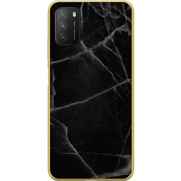 Xiaomi Poco M3  Genomskinligt Skal Svart marmor