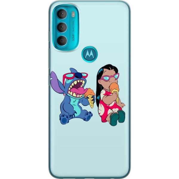 Motorola Moto G71 5G Gennemsigtig cover Lilo & Stitch