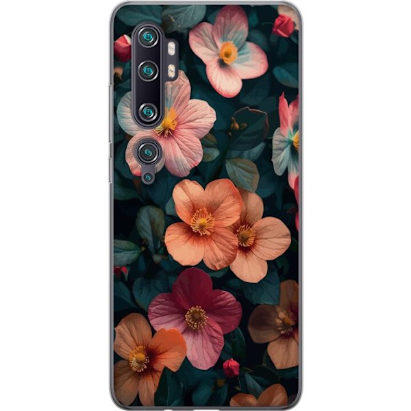 Xiaomi Mi Note 10 Pro Gjennomsiktig deksel Blomster