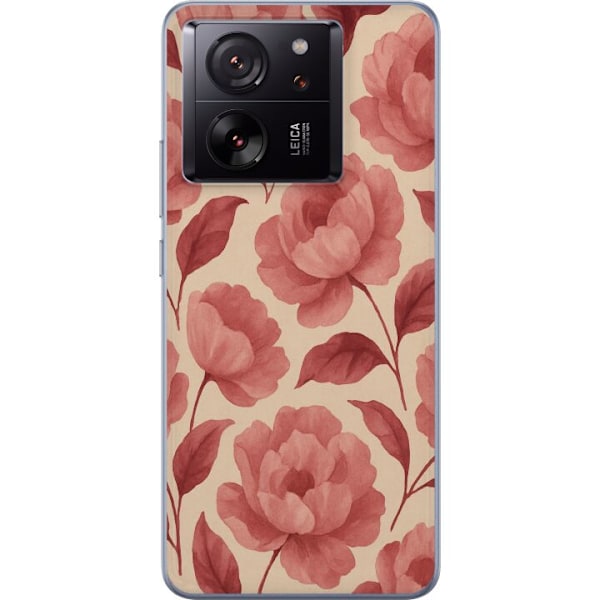Xiaomi 13T Läpinäkyvä kuori Ruusun Kukinta