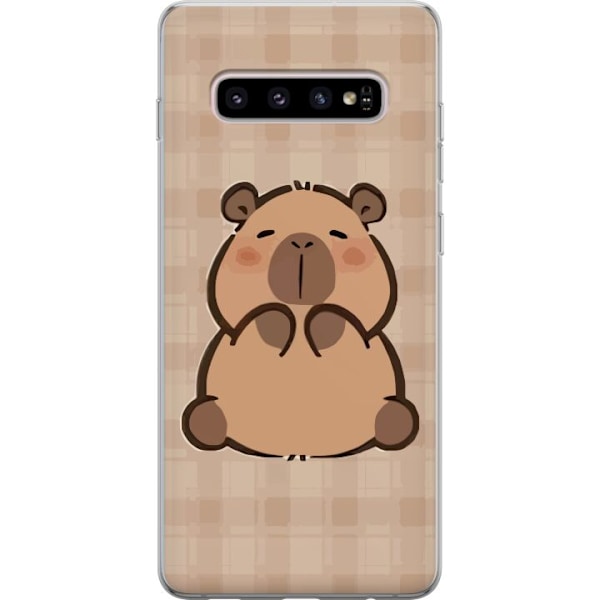 Samsung Galaxy S10+ Läpinäkyvä kuori Mobilskal kawaii capybara flera figurer japansk stil