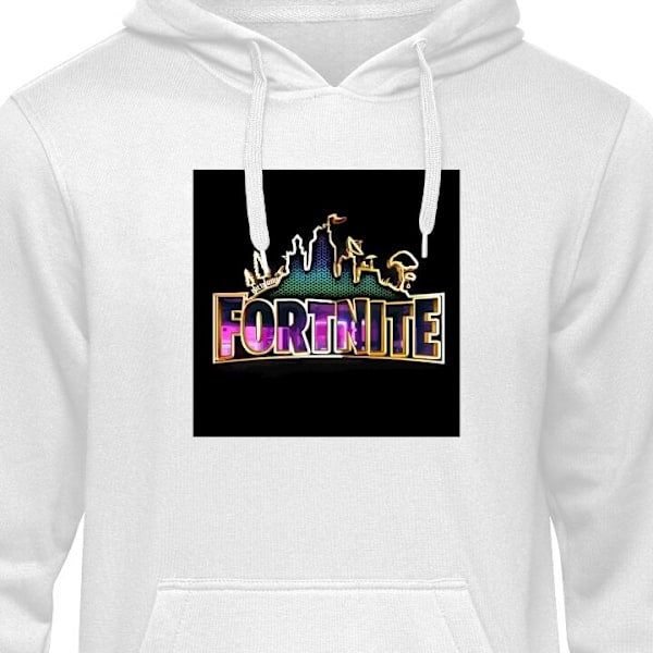 Børne-Hoodie | Blød Hættetrøje til Børn Fortnite hvid 5-6 År