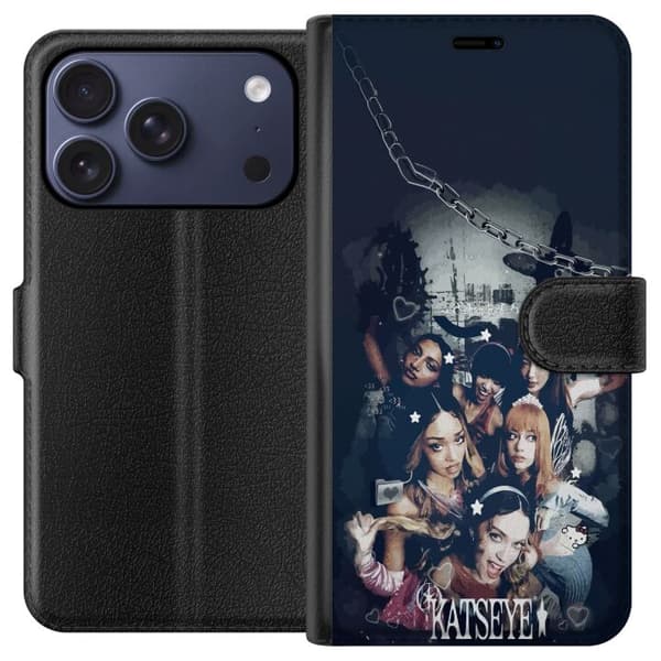 Kompatibelt Plånboksfodral till Apple iPhone 17 Pro KATSEYE svart