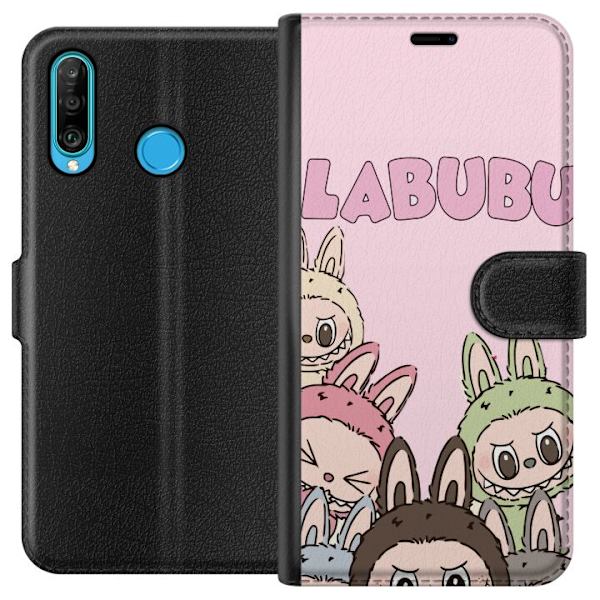 Huawei P30 lite Tegnebogsetui Labubu Pop Mart Karakterer Figurer Samlerobjekt Populær Figursærie Design Pop Mart Leksakskunst Motiv