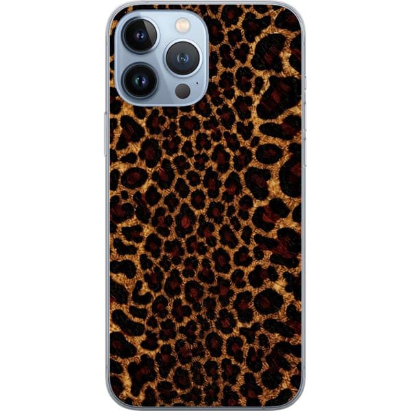 Kompatibelt Mobildeksel til Apple iPhone 13 Pro Max Vill leopard brun