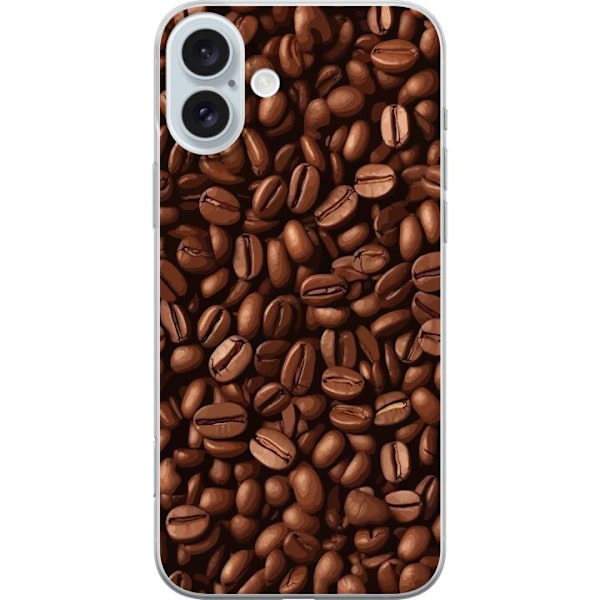 Kompatibelt Mobildeksel til Apple iPhone 16 Plus Kaffebönor närbild brun