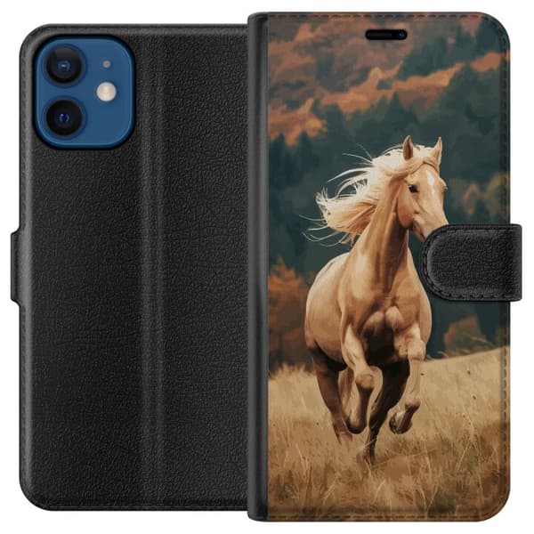 Kompatibelt Plånboksfodral till Apple iPhone 12 mini Springande Häst