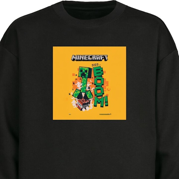 Sweatshirt for Barn | Myk og Klassisk Collegegenser Minecraft svart one size