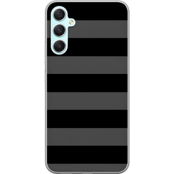 Kompatibelt Mobildeksel til Samsung Galaxy A34 Svartgrå striper svart